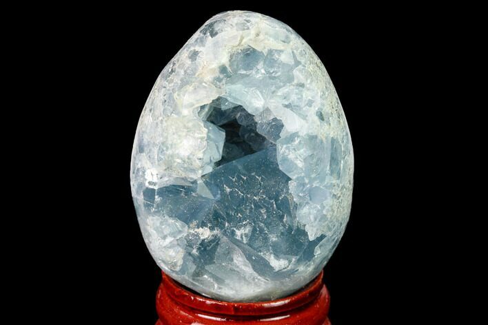 Crystal Filled Celestine (Celestite) Egg Geode - Madagascar #172666